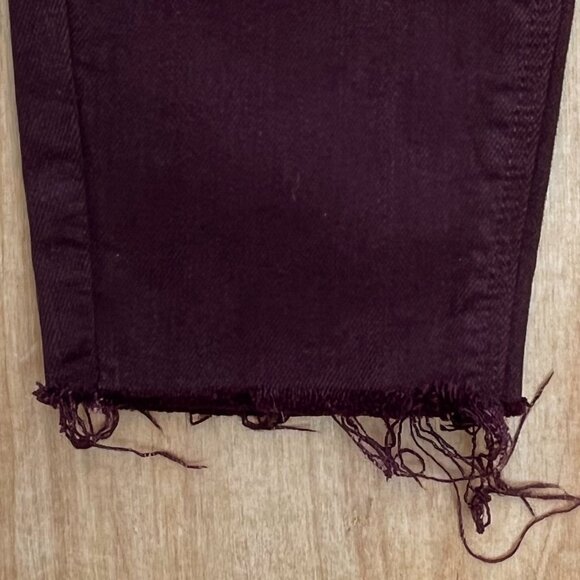 BLACK ORCHID LOS ANGELES NOAH ANKLE FRAY JEANS WOMEN’S sz 29 Burgundy STRETCH - Picture 4 of 12